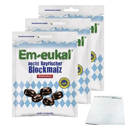 Abbildung von Em eukal aecht Bayrischer Blockmalz Malzbonbons 3er Pack (3x100g Packung) + usy Block