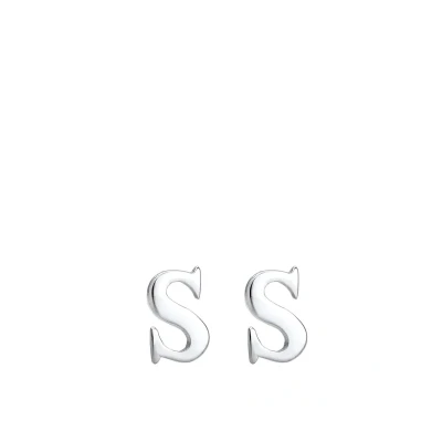 Abbildung von Elli Letter S Ohrringe silvercoloured, Damen, Größe: One Size, Silver coloured