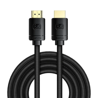 Abbildung von Cabo Baseus Cakgq L01 3M Hdmi 2.1 8K 60Hz 48Gbps / 4K 120Hz 2K 144Hz 3D Earc Qms Preto