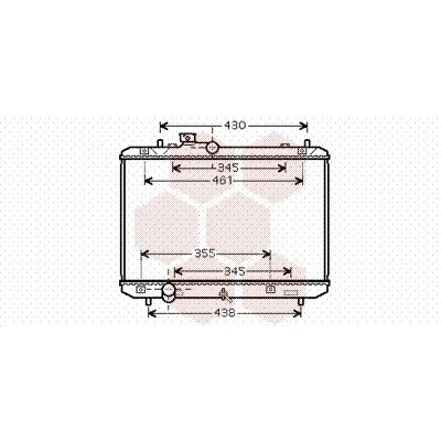 Abbildung von VAN WEZEL 52002083 Kühler, Motorkühlung Aluminium 375 555 20 Kühlrippen gelötet SUZUKI: SWIFT 3