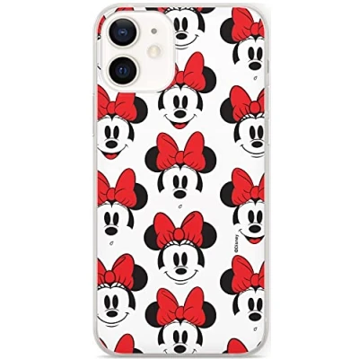 Abbildung von ERT GROUP Handyhülle für Apple iPhone 12 Mini Original und offiziell Lizenziertes Disney Muster Minnie 058 optimal an die Form des Handy angepasst, hülle aus TPU