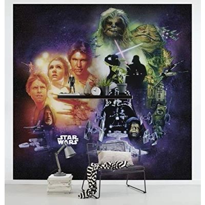 Abbildung von Komar Vliestapete &quot;Star Wars Classic Poster Collage&quot;, 250x250 cm (Breite x Höhe)