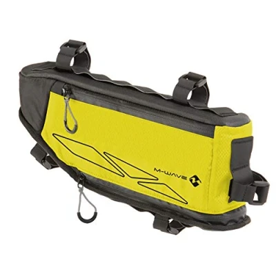 Abbildung von M Wave Fahrradtasche &quot;ROUGH RIDE TRIANGLE NEONGELB&quot;, (Packung, 1 tlg.), variable größeneinstellung; Loch, z.B. für Handykabel