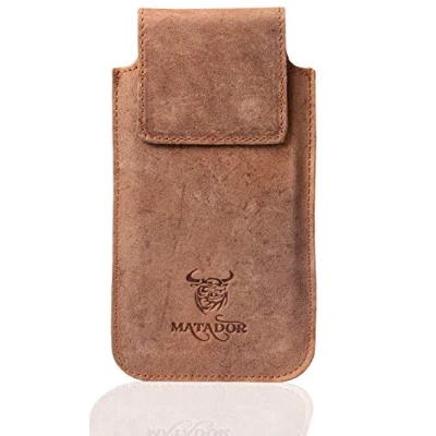Abbildung von MATADOR Huawei Mate 10 PRO/Mate 20 PRO Tabacco Braun Echt Ledertasche Handytasche Gürteltasche Vertikaltasche Magnetverschluss Gürtelclip/Gürtelschlaufe (Ausziehfunktion)