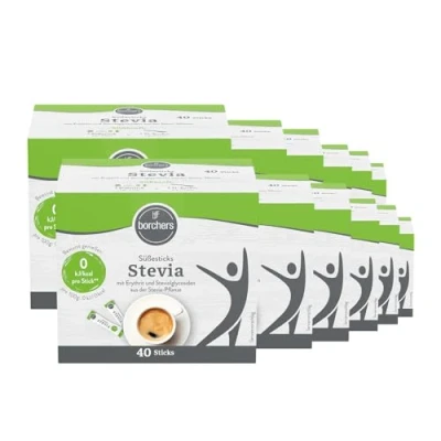 Abbildung von 12x borchers Stevia Süßesticks mit Erythrit Süßungsmittel Ohne Kalorien Tafelsüße 40 Stück