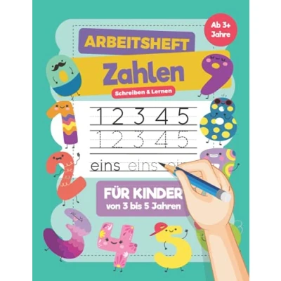Abbildung von Zahlen Schreiben und lernen Arbeitsheft für Kinder von 3 bis 5 Jahren: Ein wo sie durch schreiben, zeichnen malen