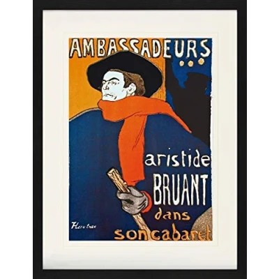 Abbildung von 1art1 Henri De Toulouse Lautrec Poster Aristide Bruant Dans Son Cabaret Gerahmtes Bild Mit Edlem Passepartout Wand Bilder Im Bilderrahmen 80x60 cm