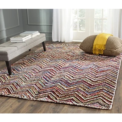 Abbildung von SAFAVIEH Traditionell Teppich für Wohnzimmer, Esszimmer, Schlafzimmer Nantucket Collection, Kurzer Flor, Multi, 183 X 274 cm