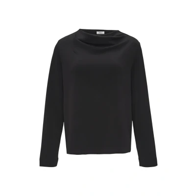 Abbildung von s.Oliver BLACK LABEL Sweatshirt Blusenshirt mit Wasserfall Kragen