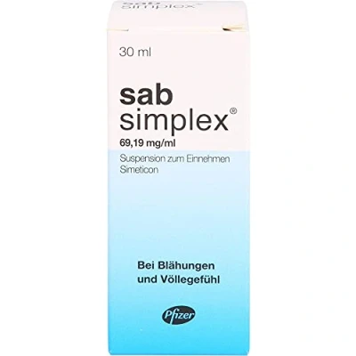 Abbildung von SAB Simplex Suspension zum Einnehmen Reimport 30 ml