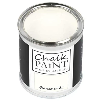 Abbildung von Chalk Paint Everything® Bianco Caldo Kreidefarbe Wasserbasis für Alle Oberflächen einfach zu verarbeiten ohne schlechten Geruch Extra Matt (250 ml)