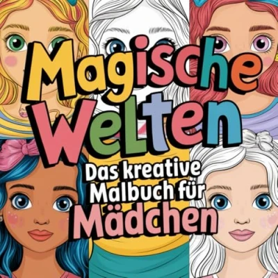 Abbildung von Magische Welten Das kreative Malbuch für Mädchen: mit Einhörnern, Meerjungfrauen, Feen und Prinzessinnen Perfekt Kinder von 4 bis 8 Jahren