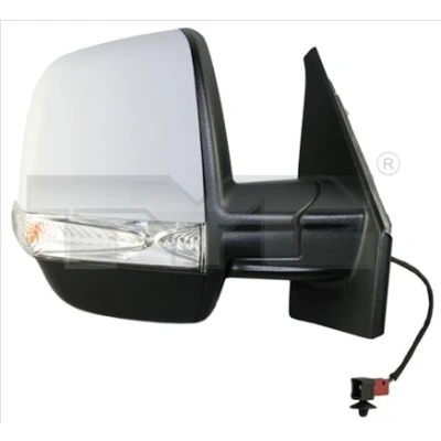 Abbildung von Außenspiegel Tyc 325 0148 links grundiert für elektr.Spiegelverstellung, konvex, beheizbar FIAT: Doblo II Kasten / Kombi
