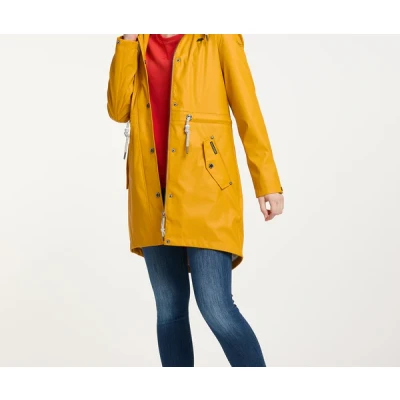 Abbildung von Schmuddelwedda Damen Regenmantel XS / Senf 271 100% Polyester