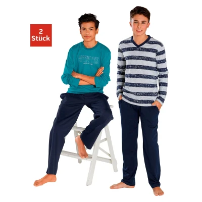 Abbildung von le jogger Pyjama, (Packung, 4 tlg., 2 Stück), in langer Form