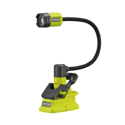 Abbildung von RYOBI 18 V ONE+ Akku LED Schreibtisch Leuchte RLCF18 0 (90 mm Linsendurchmesser, max. Lumen 400, ohne und Ladegerät)