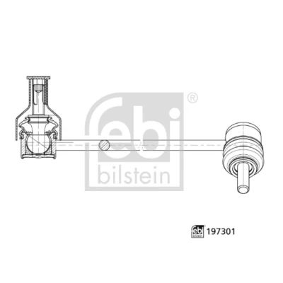 Abbildung von FEBI BILSTEIN 197301 Koppelstange Vorderachse rechts 350mm M10 x 1,5 mit Muttern Stahl PEUGEOT: 208 II Schrägheck, OPEL: Corsa F Schrägheck