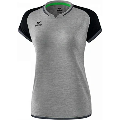 Abbildung von Erima Damen ZENARI 3.0 Trikot, Grau Melange/Schwarz/Dunkelgrau, 48