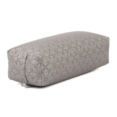 Abbildung von bodhi Yoga Bolster SALAMBA gemustert, 60x25x17cm Raja, taupe/silber, Dinkel