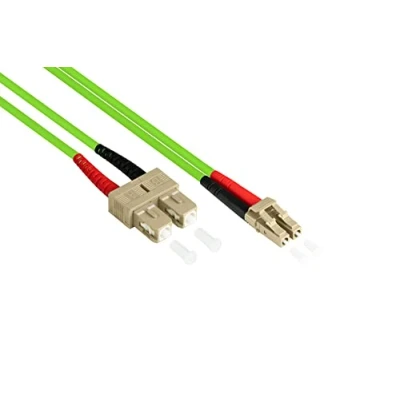 Abbildung von Good Connections OM5 LWL Kabel DUPLEX Stecker LC an SC Multimode 50/125 1/10/40/100 Gigabit Ethernet Lichtwellen Leiter, Glasfaser Kabel, Patchkabel 10 m