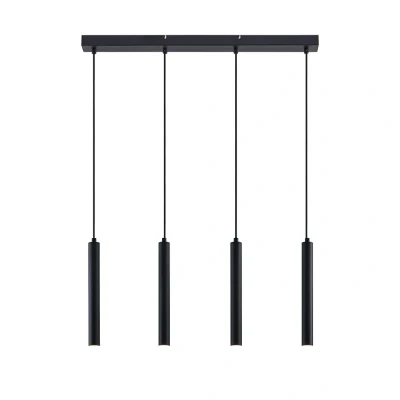 Abbildung von Arcchio LED Hängeleuchte Kammeron, dimmbar, Leuchtmittel fest verbaut, warmweiß, Modern, Eisen, Schwarz, 4 flammig, inkl.