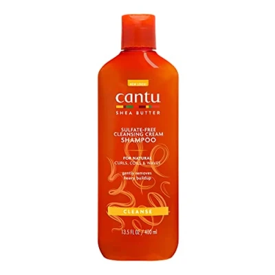 Abbildung von Cantu Feuchtigkeitsspendendes Shampoo mit Sheabutter Sulfatfreies für Locken und strukturiertes Haar 1er Pack (1 x 400ml), Verpackung kann abweichen