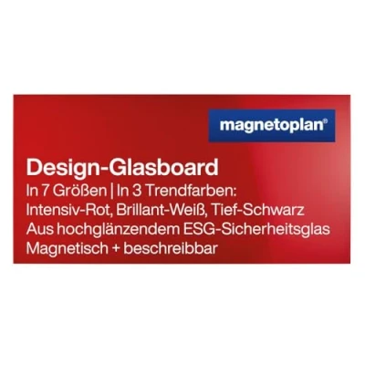 Abbildung von Magnetoplan Design Glasboards 13409006 magnetisch rot