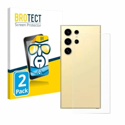 Abbildung von BROTECT (2 Stück Schutzfolie für Samsung Galaxy S24 Ultra (Rückseite) Displayschutz Folie Klar