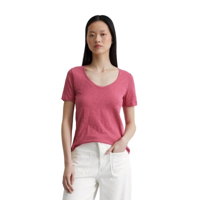 Abbildung von Marc O&#039;Polo Short Sleeve Tshirt basic, Damen, Größe: Large, Blushed pink