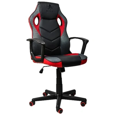 Abbildung von KRAKEN CHAIRS Gaming Stuhl Ergonomischer Bürostuhl Gamer Höhenverstellbarer Atmungsaktiver Schreibtischstuhl Drehbarer Sitz Schwarz und Rot