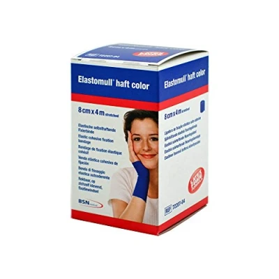 Abbildung von Elastomull haft 4mx8cm 72207 04 blau Fixierbinde