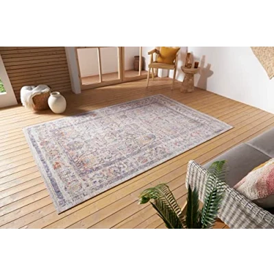 Abbildung von NOURISTAN Outdoorteppich &quot;Luxor&quot;, rechteckig, Faltbar, Waschbar, In &amp; Outdoor Wetterfest, Balkon, Wohnzimmer, Orient