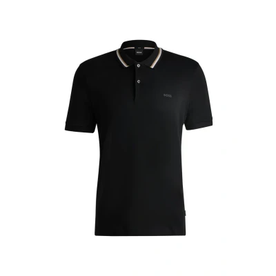 Abbildung von BOSS Penrose Poloshirt, Herren, Größe: Large, Black