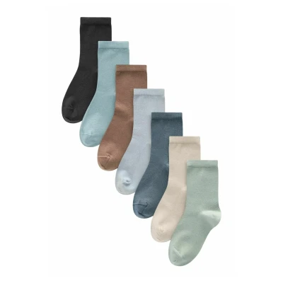 Abbildung von Next RICH Plain 7 PACK Regular FIT Socken für Kinder, Größe: 26.5 30.5, Blue neutral mineral