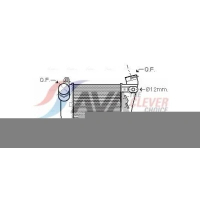 Abbildung von Ladeluftkühler, Ladegerät AVA QUALITY COOLING AIA4354