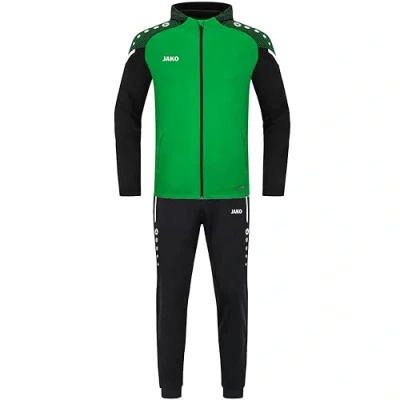 Abbildung von JAKO Kinder Trainingsanzug Polyester Performance mit Kapuze, Soft Green/Schwarz, 164