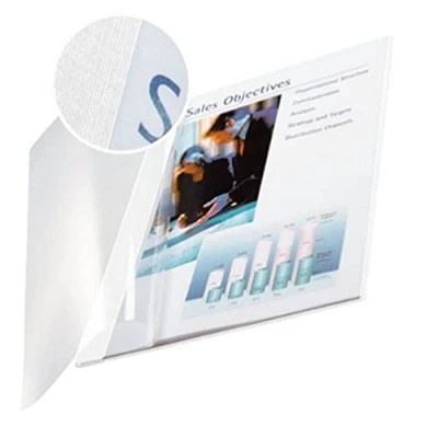 Abbildung von Leitz 73990001 Buchbindemappe impressBIND, Soft Cover, A4, 7 mm, 10 Stück, weiss