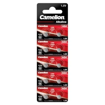 Abbildung von Camelion Knopfzellen LR66 / AG4 G4 LR626 177 SR626W GP77A 377 10 Stück