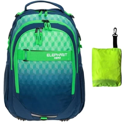 Abbildung von ELEPHANT Schulrucksack Hero Signature Schultasche (2 Teile Set), Rucksack + Mäppchen Box