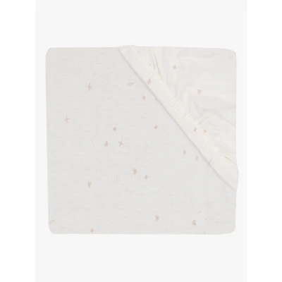 Abbildung von Jollein Spannbettlaken Jersey Twinkling, Wild Rose 70/75x140/150cm 100% Baumwolle Spannbetttuch Oeko TEX Zertifiziert