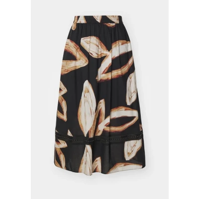 Abbildung von DKNY PRNT Skirt STUD Detil Alinienrock, Damen, Größe: Small, Black