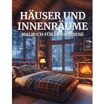 Abbildung von Häuser und Innenräume Malbuch für Erwachsene: 40 kreative Malseiten mit wunderschönen Haus Innenraumdesigns entspannende Ausmalmomente.