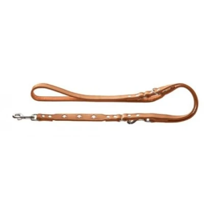 Abbildung von HUNTER Swiss Verstellbare Führleine für Hunde, Leder, hochwertig, schweizer Kreuz, 1,3/200 cm, natur
