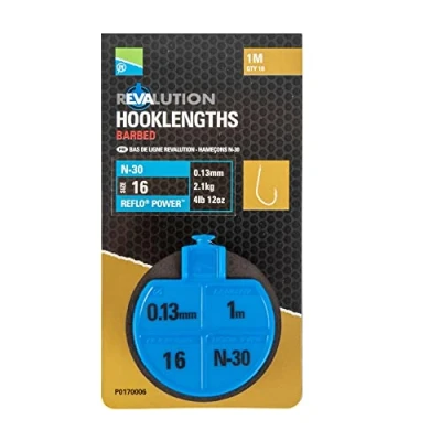 Abbildung von Preston Revalution Hooklengths N 30 Weißfisch Vorfächer (100cm) 14 Friedfisch