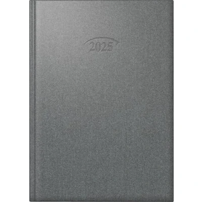 Abbildung von BRUNNEN Buchkalender Modell 765 (2025), 1 Seite = Tag, A5, 448 Seiten, Bucheinbandstoff Metallico, stratossilberfarben