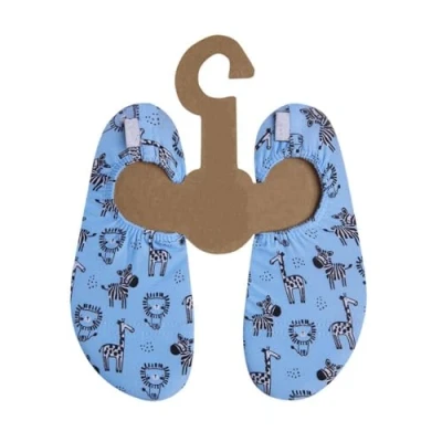 Abbildung von Slipstop Kinder Strandschuhe Anti Rutsch Ballett Schuhe Schwimmschuhe Urlaub Badeschuhe Pool Unisex Africa hellblau, Größe 18 20