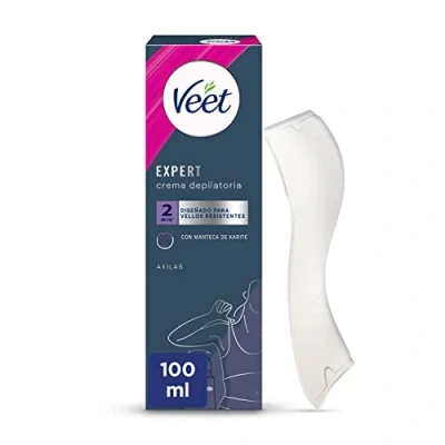 Abbildung von Veet Expert Haarentfernungscreme für Damen mit Roll On Applikator, Shea Matteca, 100 ml