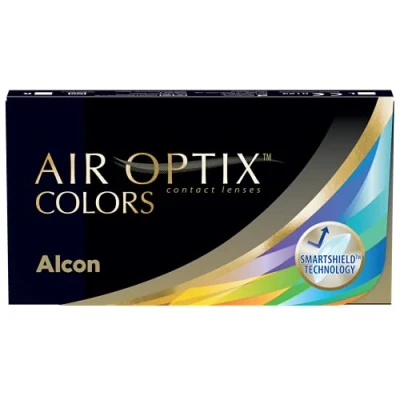 Abbildung von Alcon Air Optix Colors Turquoise farbige Monatslinsen weich 2 Stück BC 8.6 mm DIA 14.2 00.00 Dioptrien