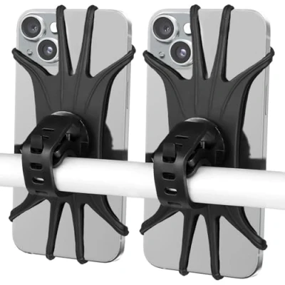 Abbildung von VOVIGGOL Handyhalterung Fahrrad 2st, 360 Drehung Universal Handyhalter Motorrad, Smartphone Halterung Handy für iPhone 13 12 11 Pro Max, Samsung etc.