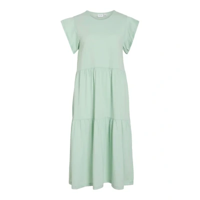Abbildung von VILA Visummer MIDI Jerseykleid, Damen, Größe: XS, Silt green